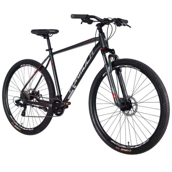 Гірський велосипед Formula THOR 29", алюмінієва рама 21", 16 швидкостей, чорний зі сріблястим OPS-FR-29-432 фото