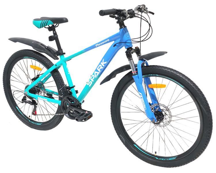 Гірський велосипед SPARK PLEASURE 26" алюмінієва рама 15", 21 швидкість, амортизаційна вилка Бірюзовий 222951 фото
