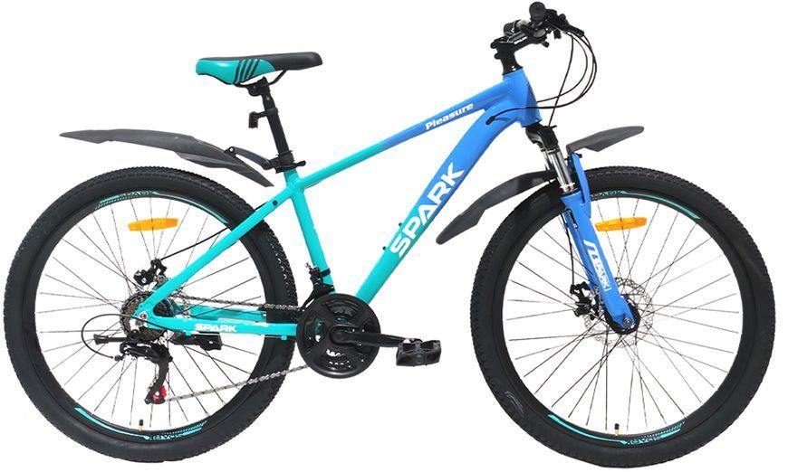 Гірський велосипед SPARK PLEASURE 26" алюмінієва рама 15", 21 швидкість, амортизаційна вилка Бірюзовий 222951 фото