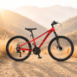 Гірський велосипед CrossBike ULTRA 24", алюмінієва рама 12", 21 швидкість, червоно-чорний 24СTA-006240 фото