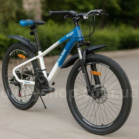 Гірський велосипед SPARK DELIGHT 24" алюмінієва рама 12", 21 швидкість, амортизаційна вилка, дискові гальма, білий 218770 фото