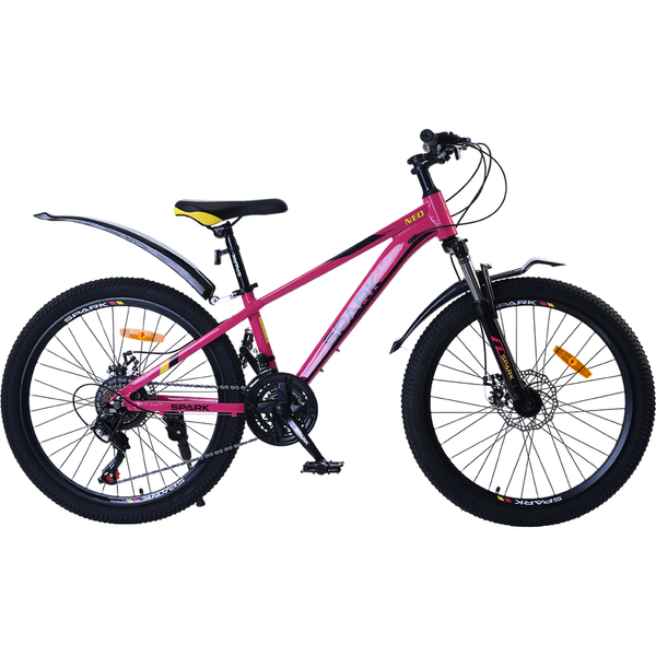 Гірський велосипед SPARK NEO 24", алюмінієва рама 12", 21 швидкість, рожевий 239380 фото
