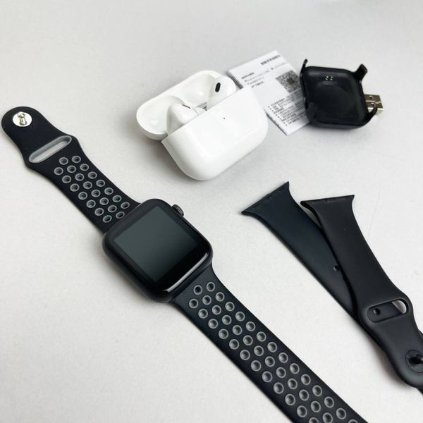 Комплект Smart Watch T55 Air Pro 2 Смарт-годинник та бездротові навушники, Bluetooth 5.0, Моніторинг здоров'я, Android/iOS, Чорний SW111 фото