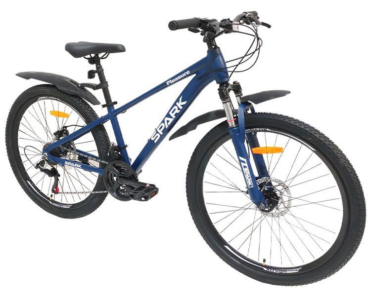 Гірський велосипед SPARK PLEASURE 26" алюмінієва рама 13", 21 швидкість, дискові гальма Синій 222948 фото