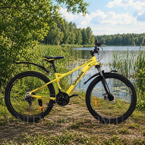 Гірський велосипед SPARK AXION 26", алюмінієва рама 15", 21 швидкість, жовтий 239192 фото