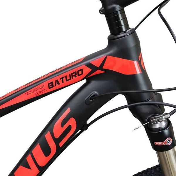 Гірський велосипед Cronus BATURO 520 29", алюмінієва рама 19.5", 30 швидкостей, чорний-червоний 29CRN-003445 фото