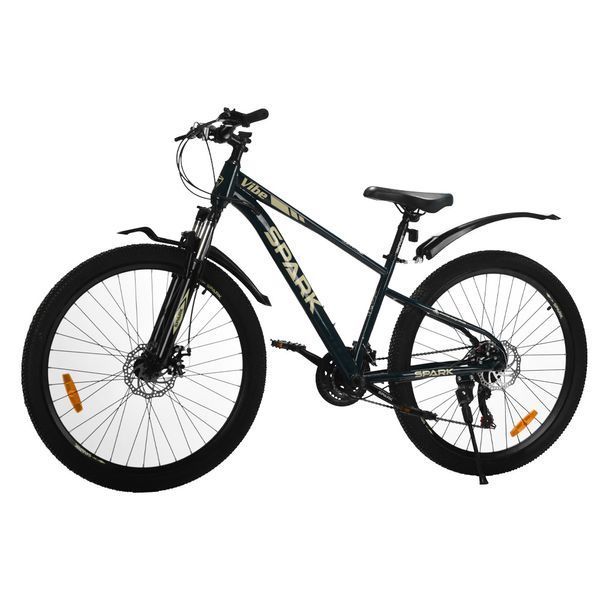Гірський велосипед SPARK VIBE 27,5", сталева рама 15", 21 швидкість, темно-зелений 239241 фото
