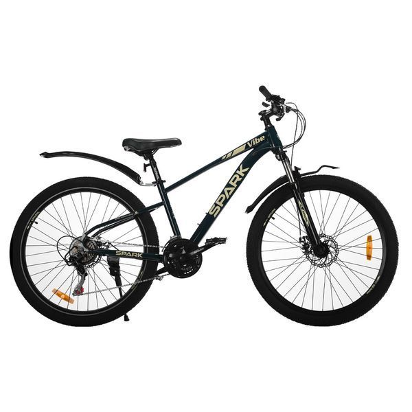 Гірський велосипед SPARK VIBE 27,5", сталева рама 15", 21 швидкість, темно-зелений 239241 фото
