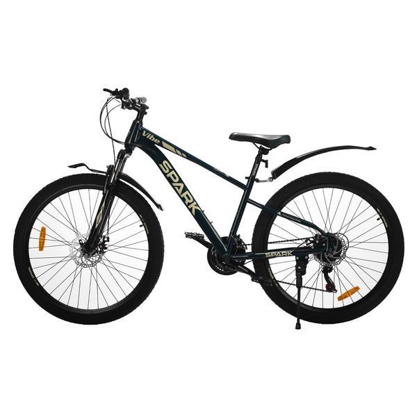 Гірський велосипед SPARK VIBE 27,5", сталева рама 15", 21 швидкість, темно-зелений 239241 фото