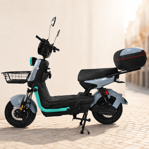 Електровелосипед SPARK BOOST EVO 14", 1200W/72V/20Ah, швидкість до 50 км/год, сірий з бірюзовим 251387 фото