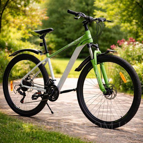 Гірський велосипед SPARK APEX 27,5", сталева рама 17", 21 швидкість, зелений з сірим 239247 фото