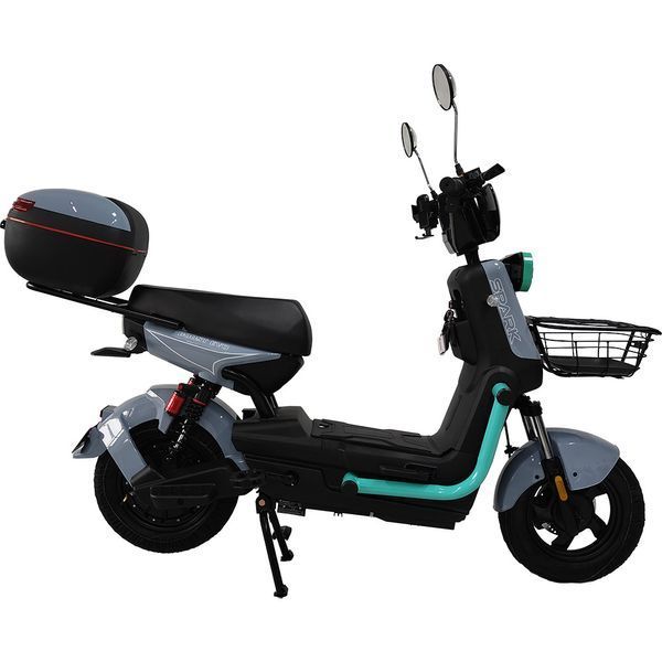 Електровелосипед SPARK BOOST EVO 14", 1200W/72V/20Ah, швидкість до 50 км/год, сірий з бірюзовим 251387 фото