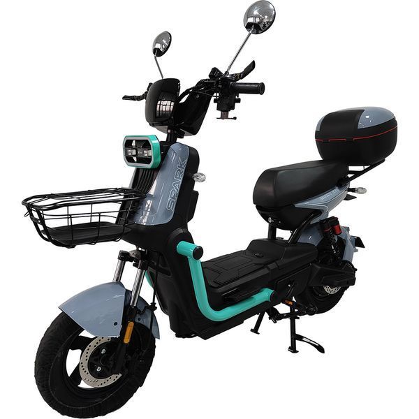 Електровелосипед SPARK BOOST EVO 14", 1200W/72V/20Ah, швидкість до 50 км/год, сірий з бірюзовим 251387 фото
