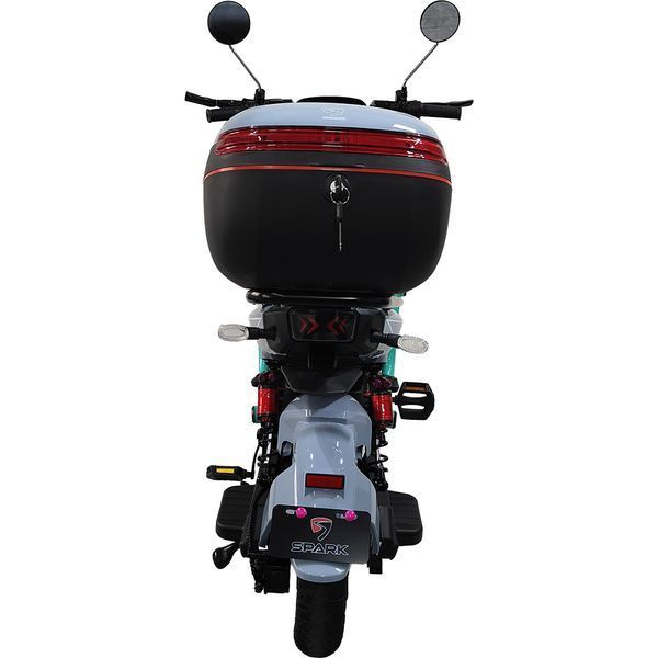 Електровелосипед SPARK BOOST EVO 14", 1200W/72V/20Ah, швидкість до 50 км/год, сірий з бірюзовим 251387 фото