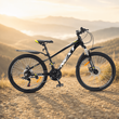 Гірський велосипед Crossbike Next 2025 24", алюмінієва рама 11", 21 швидкість, чорний-жовтий