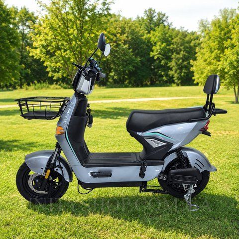 Велосипед з електромотором SPARK FREE 14", 60V 1000W 25Ah, швидкість до 45 км/год, сріблястий 249186F фото