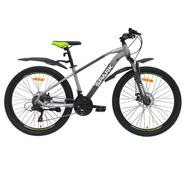Гірський велосипед SPARK SANDSTORM 26" сталева рама 15", 21 швидкість, дискові гальма Сірий 222996 фото