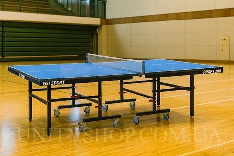 Тенісний стіл GSI-sport Profy 200 професійний складаний для приміщень Синій Pr-200 фото