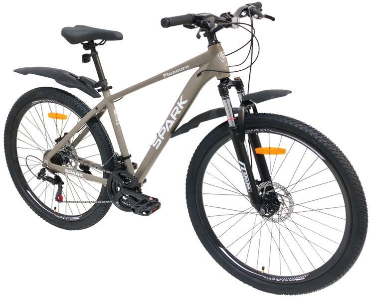Гірський велосипед SPARK PLEASURE 27,5" 21 швидкість, алюмінієва рама 17" амортизаційна вилка, Коричневий 222958 фото