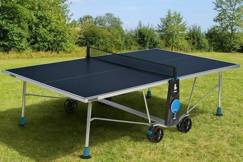 Всепогодний тенісний стіл Cornilleau 200X Outdoor з антивідблиском, складаний, Синій 115101 фото