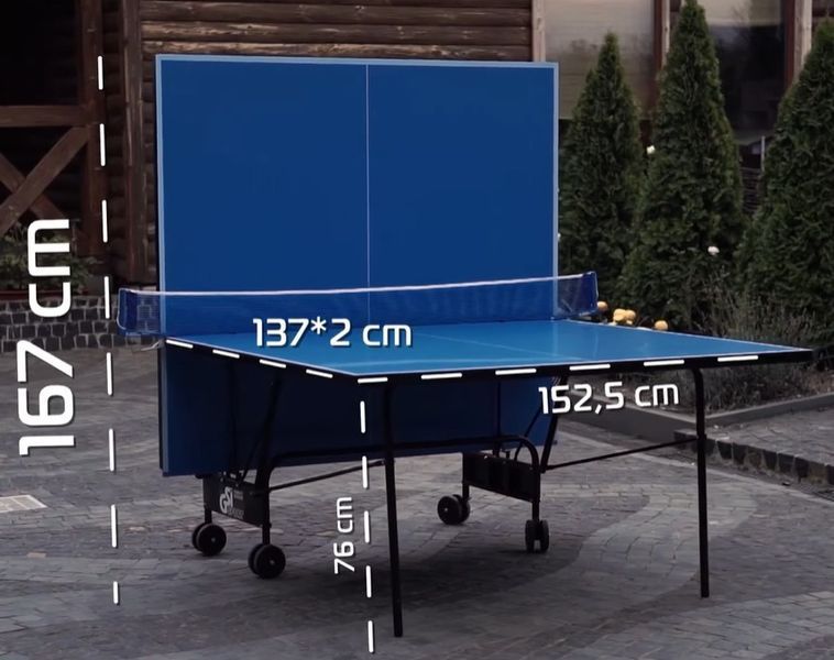 Тенісний стіл всепогодний GSI-sport Compact Outdoor Alu Line для вулиці Синій Gt-4 фото