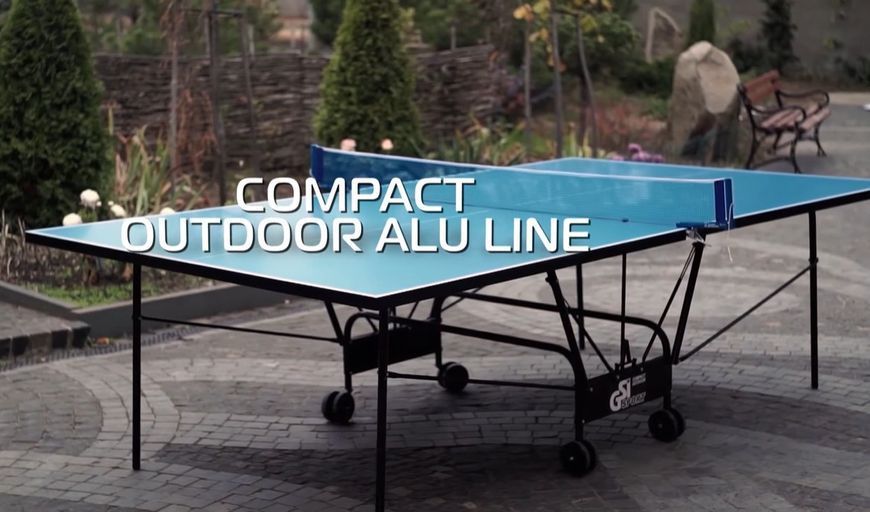 Тенісний стіл всепогодний GSI-sport Compact Outdoor Alu Line для вулиці Синій Gt-4 фото