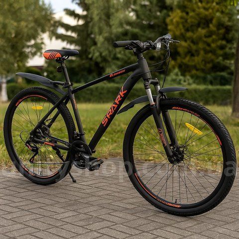 Гірський велосипед SPARK PLEASURE 29", алюмінієва рама 19", 21 швидкість, дискові гальма, MTB, Чорний 222960 фото