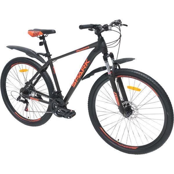 Гірський велосипед SPARK PLEASURE 29", алюмінієва рама 19", 21 швидкість, дискові гальма, MTB, Чорний 222960 фото