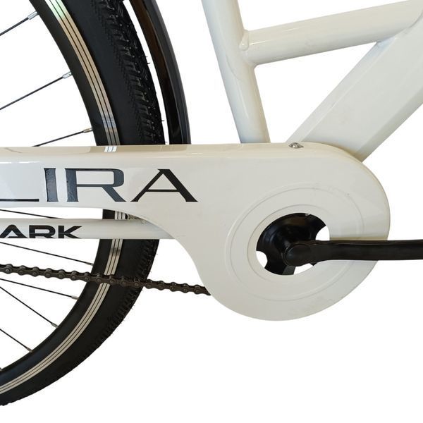 Міський велосипед SPARK CITY LIRA 28", сталева рама 18", 1 швидкість, багажник, кошик, молочний 240042 фото