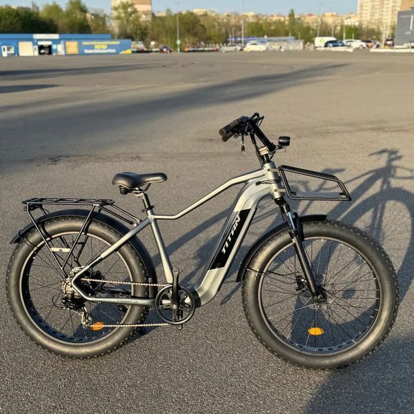 Електровелосипед Titan E-TITAN Aventure 26" 750W/48V/15Ah, рама 19", до 50 км/год, Сірий металік 26,4ETJA-005659  фото