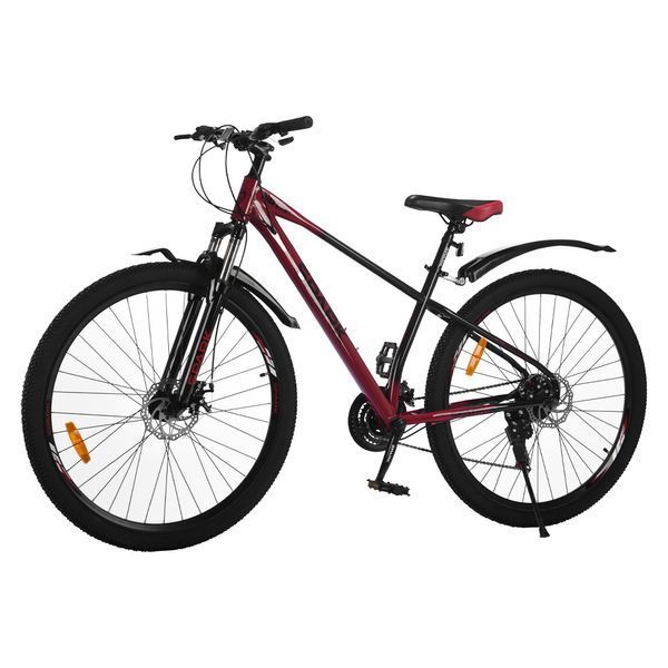 Гірський велосипед SPARK NOVA 29", сталева рама 17", 21 швидкість, вишневий з чорним 239253 фото
