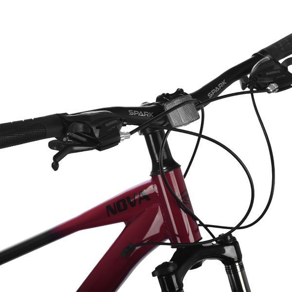 Гірський велосипед SPARK NOVA 29", сталева рама 17", 21 швидкість, вишневий з чорним 239253 фото