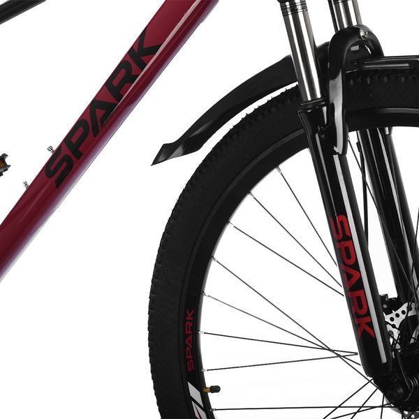 Гірський велосипед SPARK NOVA 29", сталева рама 17", 21 швидкість, вишневий з чорним 239253 фото