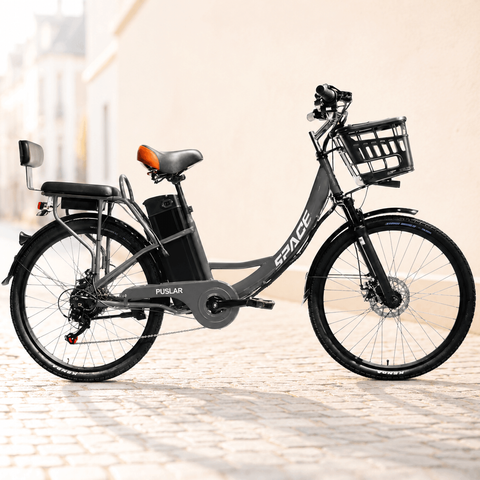 Електровелосипед SPACE PULSAR 26", 350W/48V/20Ah, запас ходу до 75 км, сірий ELB-FR-26-159 фото