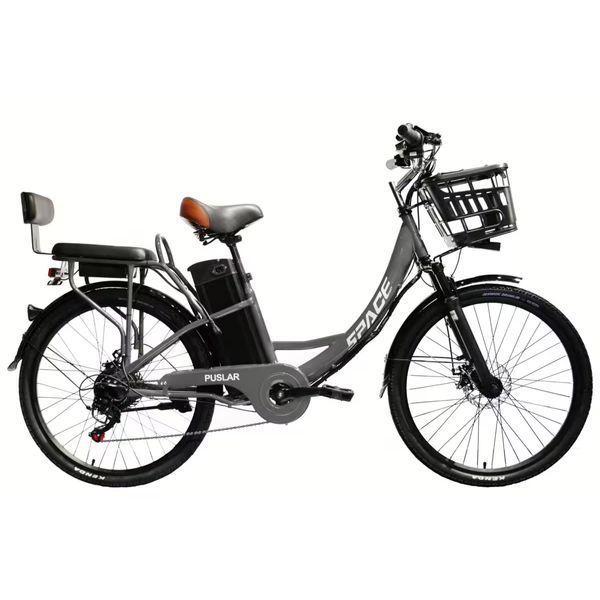 Електровелосипед SPACE PULSAR 26", 350W/48V/20Ah, запас ходу до 75 км, сірий ELB-FR-26-159 фото