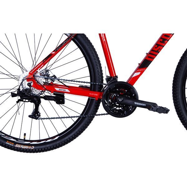 Гірський велосипед Discovery BASTION 29", алюмінієва рама 19", 24 швидкості, дискові гальма, червоно-чорний OPS-DIS-29-201 фото