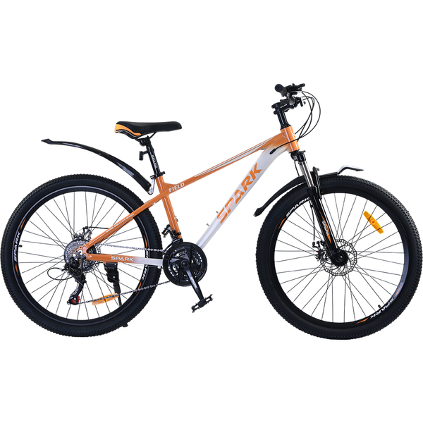Гірський велосипед SPARK FIELD 26", алюмінієва рама 15", 21 швидкість, помаранчевий із сірим 239198 фото