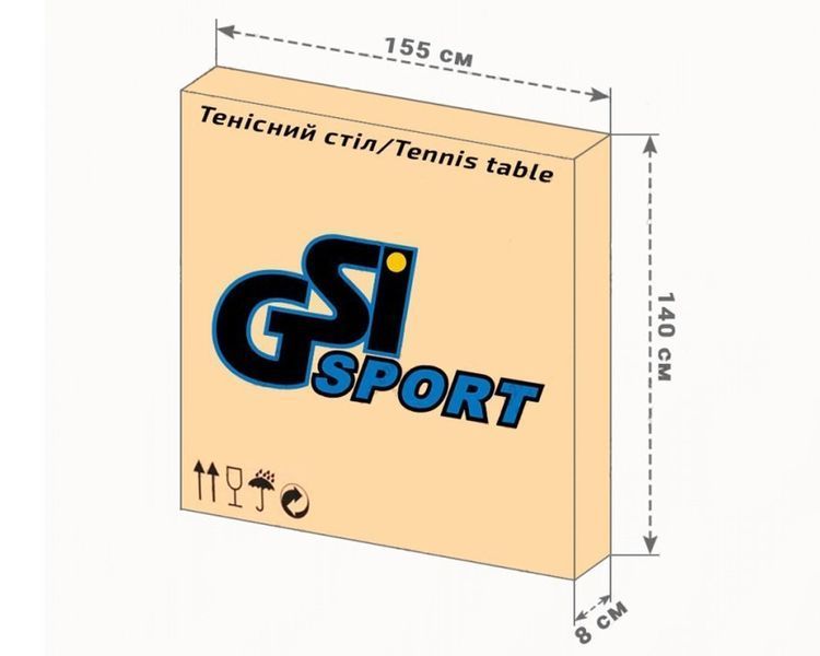 Тенісний стіл GSI Sport Athletic Light Gk-2 для приміщень складаний Синій Gk-2 фото