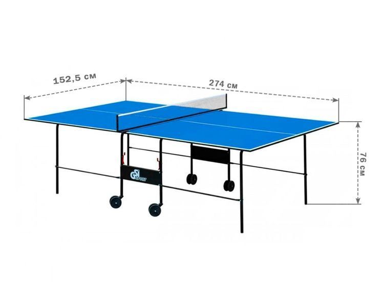 Тенісний стіл GSI Sport Athletic Light Gk-2 для приміщень складаний Синій Gk-2 фото