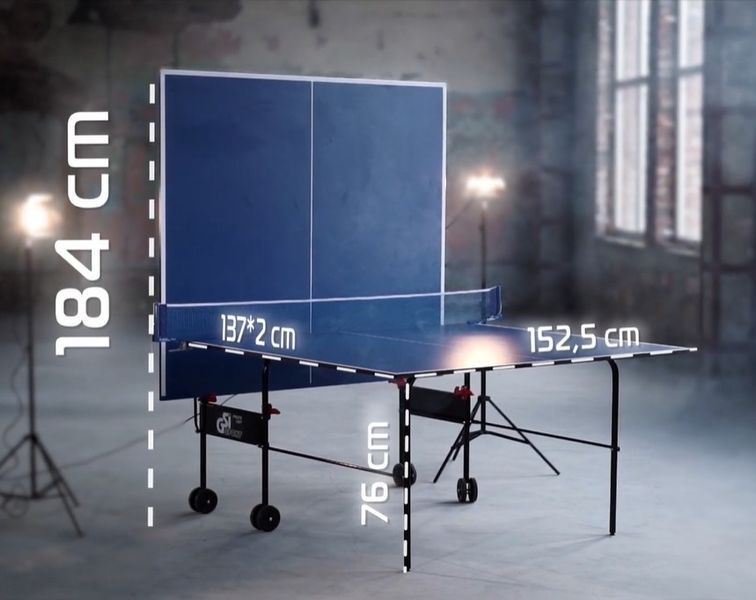 Тенісний стіл GSI Sport Athletic Light Gk-2 для приміщень складаний Синій Gk-2 фото