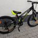 Гірський велосипед Crossbike Dragster Susp 24", алюмінієва рама 11", 7 швидкостей, дискові гальма, для підлітків, чорно-жовтий 24CJPr-004476 фото 9