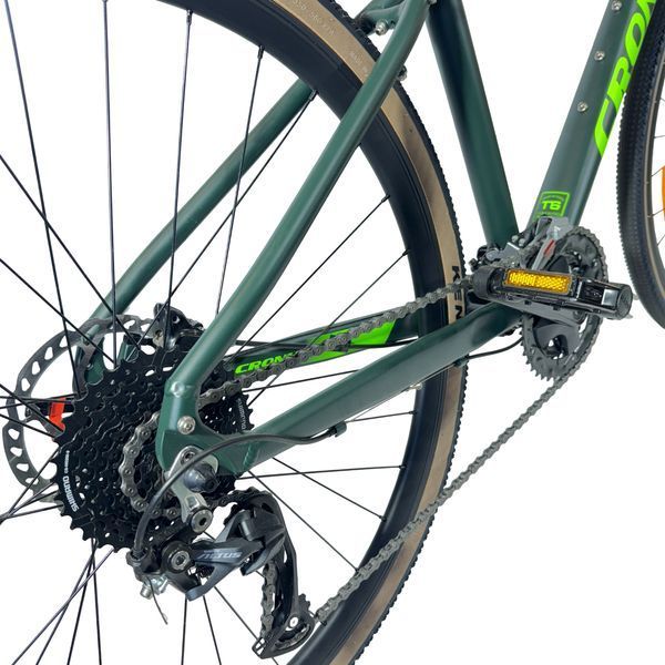 Гірський велосипед Cronus Gravel 28", алюмінієва рама 17.5", 27 швидкостей, чорно-зелений 28CRN-005017 фото