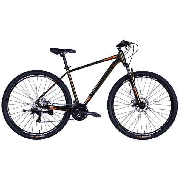Гірський велосипед Discovery BASTION 29", алюмінієва рама 19", 24 швидкості, дискові гальма, коричневий OPS-DIS-29-203 фото