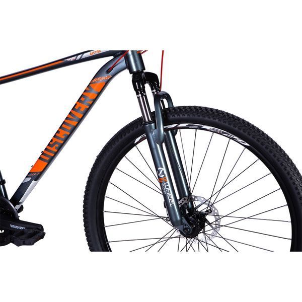 Гірський велосипед Discovery BASTION 29", алюмінієва рама 19", 24 швидкості, дискові гальма, сіро-помаранчевий OPS-DIS-29-204 фото