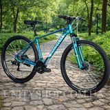 Гірський велосипед Discovery BASTION 29", алюмінієва рама 17", 24 швидкості, дискові гальма, бірюзовий OPS-DIS-29-198 фото