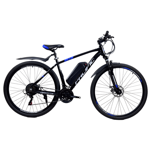 Електровелосипед Crossbike Pacific 29", 500W/48V/15Ah, швидкість до 50 км/год, чорний із синім 00-00006583 фото