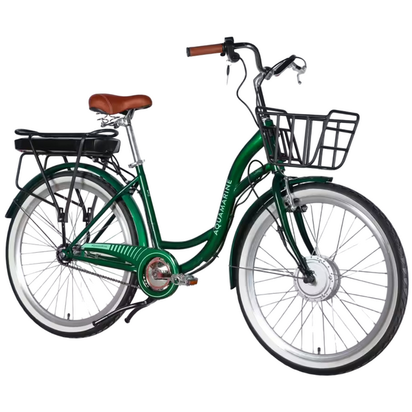 Електровелосипед Dorozhnik eAQUAMARINE 26", 36V 500W 13Ah, швидкість до 27 км/год, зелений ELB-D-26-317 фото