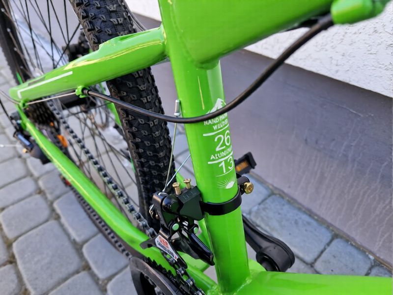 Гірський велосипед CrossBike Energy V2 26", сталева рама 13", 21 швидкість, дискові гальма, для підлітків, зелений 26СTS-006260 фото