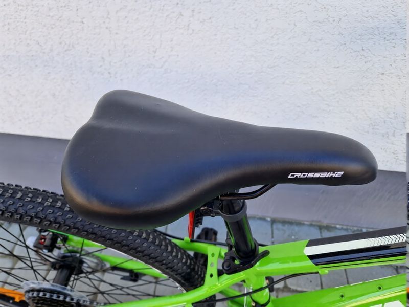 Гірський велосипед CrossBike Energy V2 26", сталева рама 13", 21 швидкість, дискові гальма, для підлітків, зелений 26СTS-006260 фото