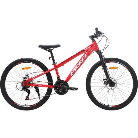 Гірський велосипед CrossBike Energy V2 26", сталева рама 13", 21 швидкість, дискові гальма, для підлітків, червоний 26СTS-006261 фото